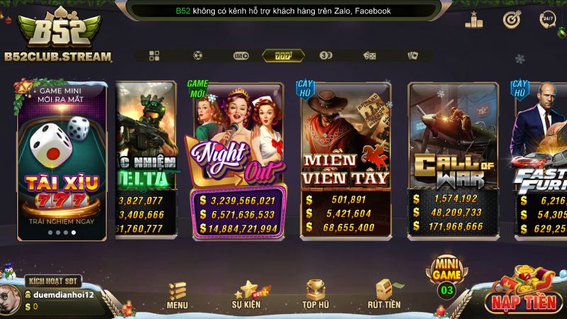 Các phiên bản nổ hũ Hot nhất cổng game B52 Club