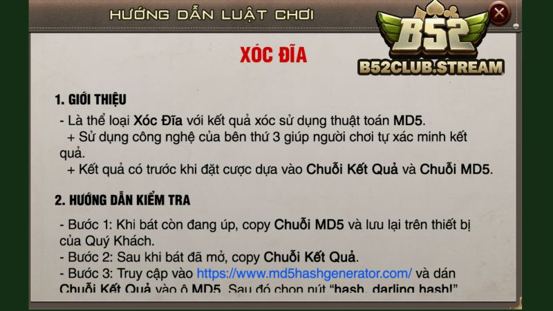 Luật chơi Xóc Đĩa B52 Club cơ bản