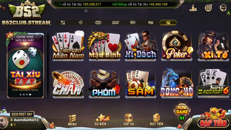 Tính năng hiện đại của game bài B52 Club